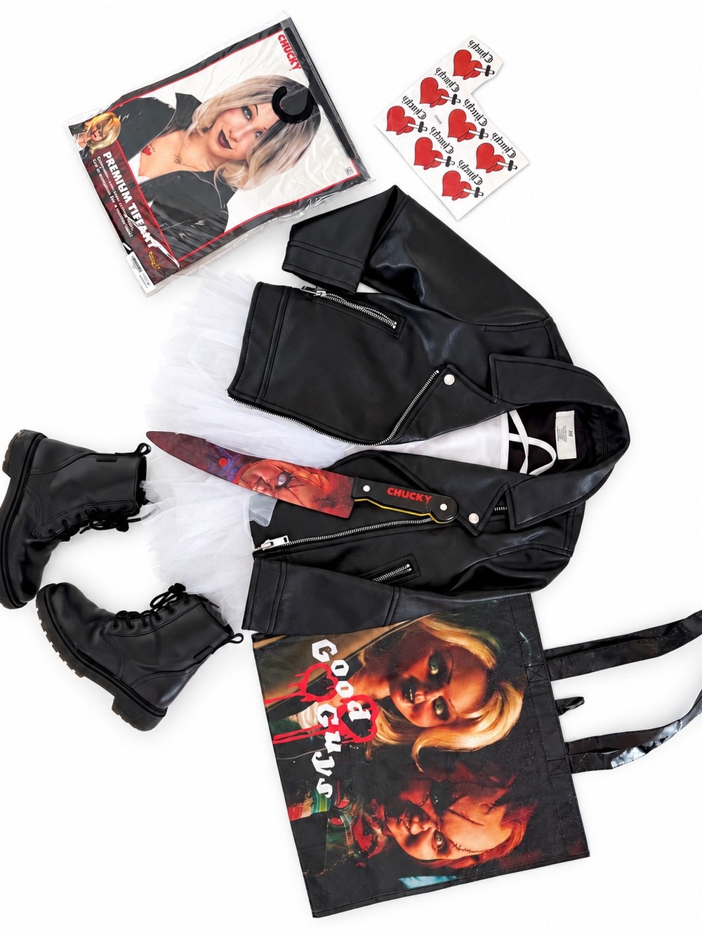 Tiffany Bride Chucky Girl 5-6 5T 6T H&M Costume Dress Zara Leather Boots Set Lot